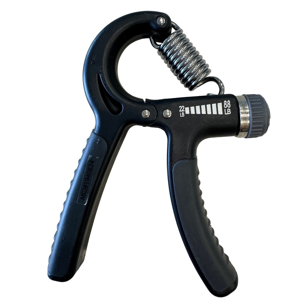 Brookstone Adjustable Hand Grip Strengthener Black Gray 22-88 lbs MID 1940824